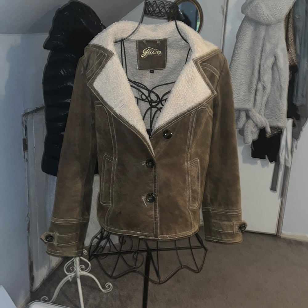 VNTG Guess Leather Sterling Cowboy Jacket